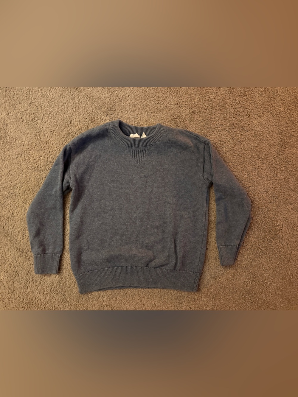 GAP Boys' Heather Slate Blue Crewneck Sweater
